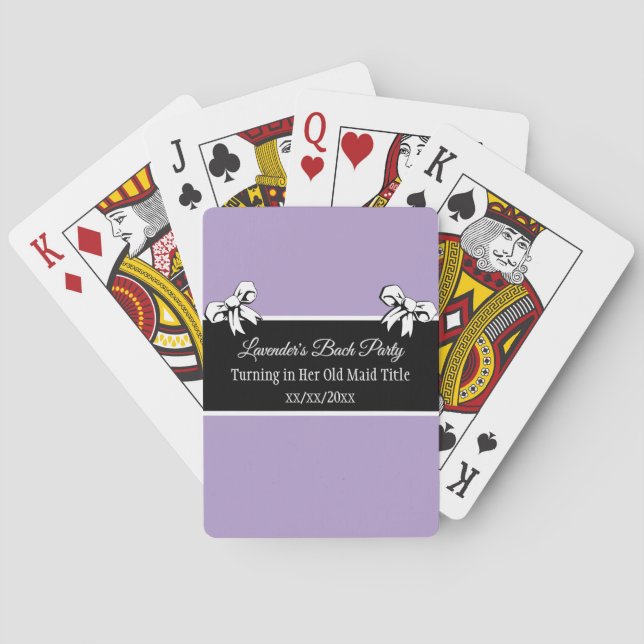 Jeu De Cartes Enterrement de vie de jeune fille Poker Lavande Ru (dos)
