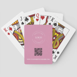 Jeu De Cartes Entreprise LOGO Entreprise QR CODE Rose