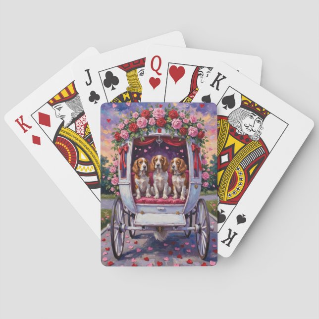 Jeu De Cartes Épagneul breton Saint-Valentin  (dos)