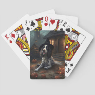 Jeu De Cartes Épagneul Springer Anglais Citrouilles Halloween Ef
