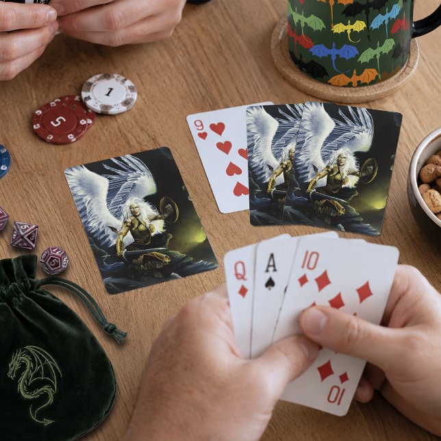 Jeu De Cartes Épée d'ange guerrier de fantasy féroce (Créateur téléchargé)