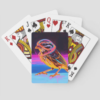 Jeu De Cartes Épervier de néon avec des accents lumineux