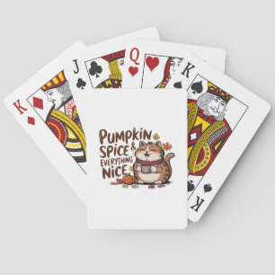 Jeu De Cartes Épice citrouille Et Tout Nice Cute Grote Chat Aut