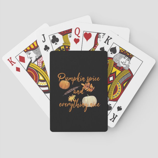 Jeu De Cartes Épice citrouille Et Tout Nice - Drôle Hallowee (dos)