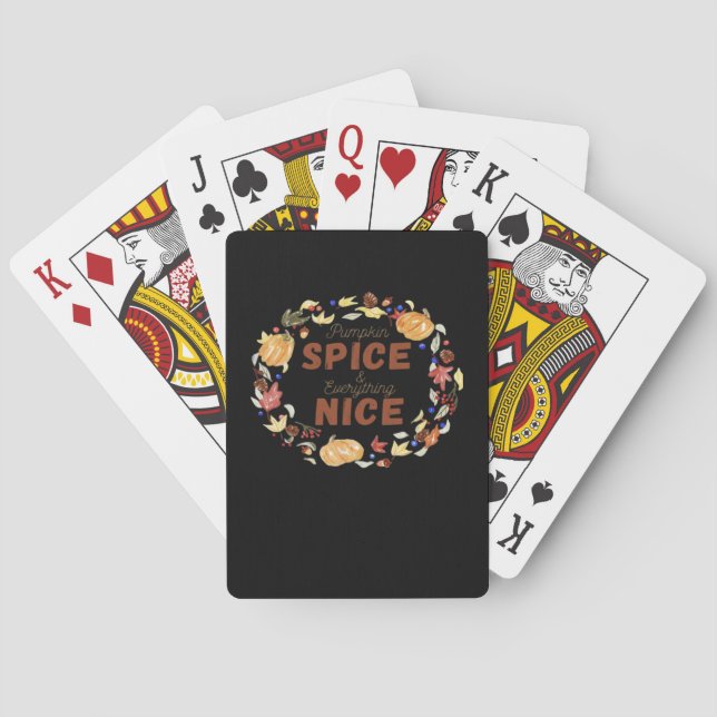 Jeu De Cartes Épice citrouille Et Tout Nice Essentiel Amusant (dos)