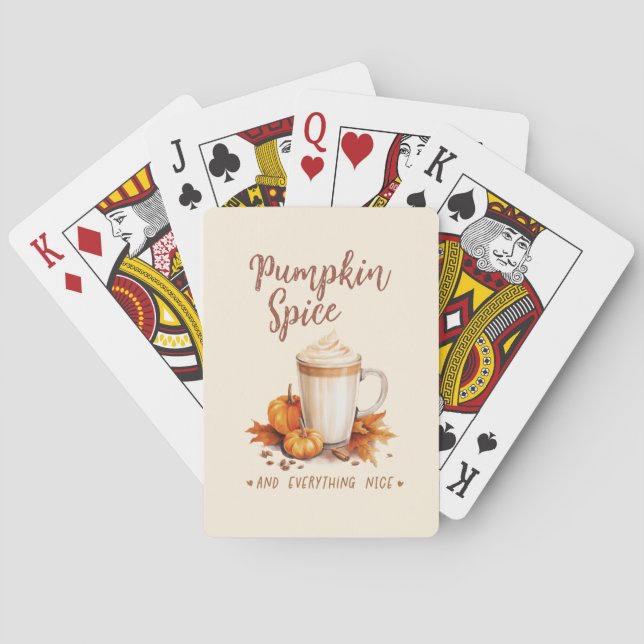 Jeu De Cartes Épice citrouille - Feuillage de fin et d'automne (dos)
