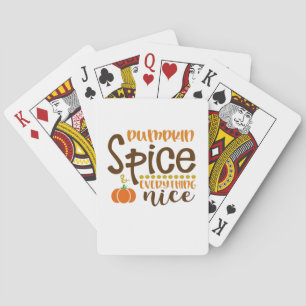 Jeu De Cartes Épice citrouille & Tout Nice Trend Slogan & Quo