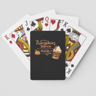Jeu De Cartes Épices citrouilles Et Tout Beau Automne Art Avec P