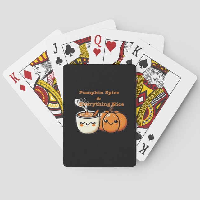 Jeu De Cartes Épices citrouilles et tout Nice - Automne automne (dos)