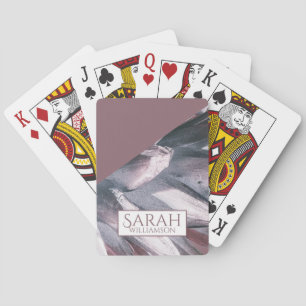 Jeu De Cartes Épines de pinapple argentées abstraites uniques