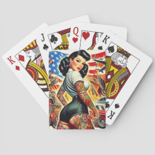 Jeu De Cartes Épingle américaine tatouée