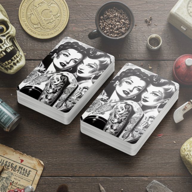 Jeu De Cartes Épinglettes tatouées vintage (Créateur téléchargé)