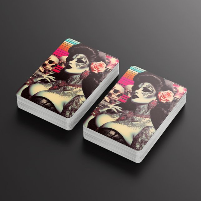 Jeu De Cartes Épouvantail Pin-up Synthwave (Créateur téléchargé)