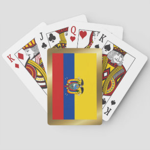 Jeu De Cartes Equateur Drapeau Jouer des cartes