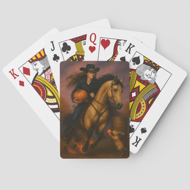 Jeu De Cartes Équipe de course de barils ultra rapide en automne (dos)