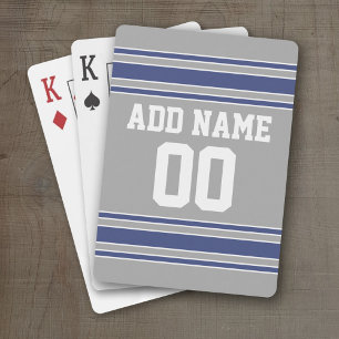 Jeu De Cartes Équipe Jersey avec nom et numéro personnalisés