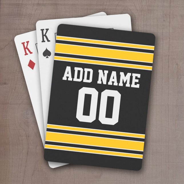 Jeu De Cartes Équipe Jersey avec nom et numéro personnalisés (Football Jersey personalized playing cards)