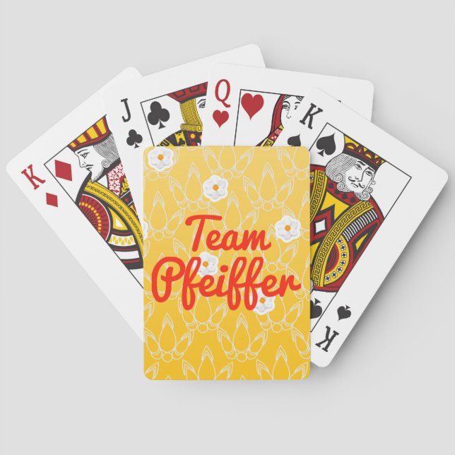Jeu De Cartes Équipe Pfeiffer (dos)