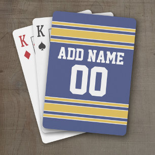 Jeu De Cartes Équipe sportive Jersey avec nom et numéro personna