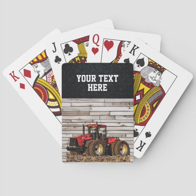 Jeu De Cartes Équipement de tracteur de ferme personnalisé Grott (dos)