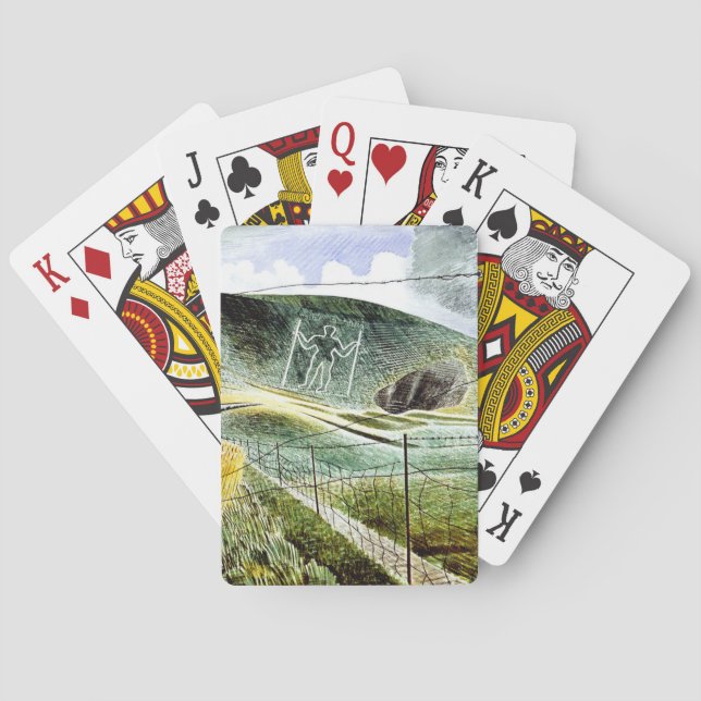 Jeu De Cartes Eric Ravilious - The Wilmington Giant, (dos)