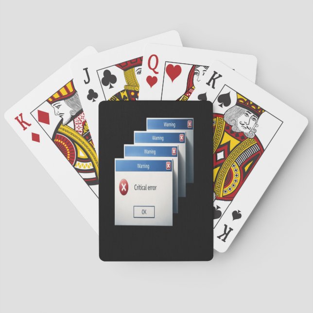 Jeu De Cartes Erreur critique — Graphique de boîtes d'avertissem (dos)