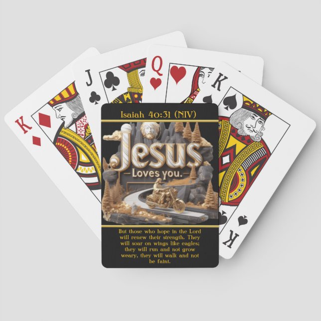 Jeu De Cartes Ésaïe 40:31 Montez avec Jésus (dos)