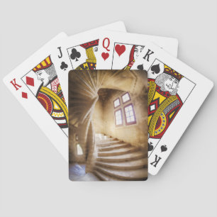 Jeu De Cartes Escalier en spirale beige, France