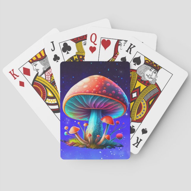 Jeu De Cartes Espacé Arc-En-Ciel Amanita Muscaria (dos)