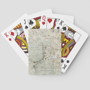 JEU DE CARTES ESPACE : CARTE DE LA LUNE, 1972
