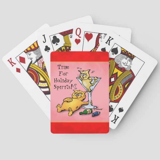 Jeu De Cartes Esprits de Fête des Chatons de Cocktail (dos)