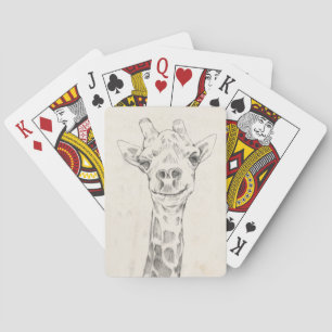 Jeu De Cartes Esquisse de portrait de Giraffe