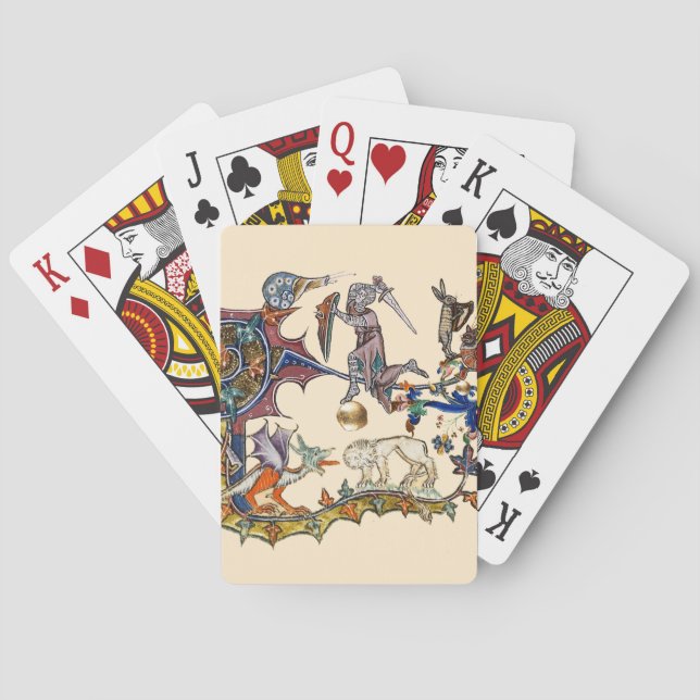 Jeu De Cartes ESSENCE DE GUERRE BESTIAIRE MÉDIÉVALE vs Chevalier (dos)