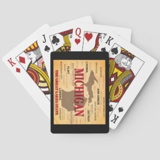 Jeu De Cartes État de carte de Michigan, Detroit, Lansing