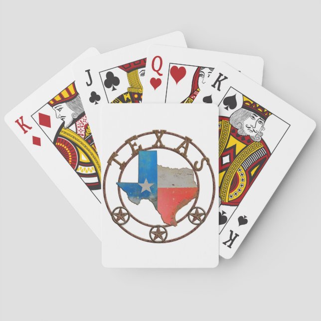 Jeu De Cartes État du Texas Fer forgé (dos)