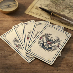 Jeu De Cartes États-Unis 250 Aigle patriotique motif héritage Cr