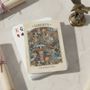 Jeu De Cartes États-Unis 250 Liberty Art Nouveau Motif Bordure I