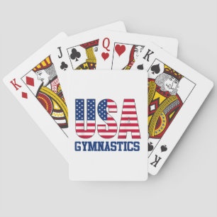 Jeu De Cartes Etats-Unis avec drapeau américain Gymnastique Spor