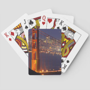 Jeu De Cartes États-Unis, Californie. Golden Gate Bridge la nuit