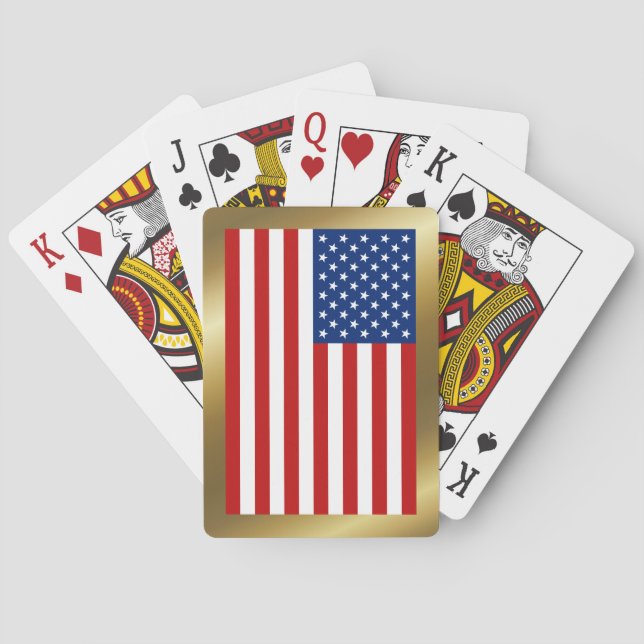 Jeu De Cartes États-Unis Drapeau Jouer des cartes (dos)