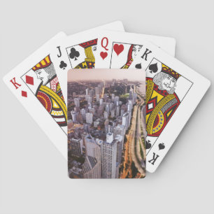Jeu De Cartes États-Unis, Illinois, Chicago, Vue aérienne du lac