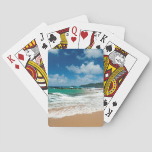 Jeu De Cartes États-Unis, Kauai, Hawaï. Une femme se promène sur