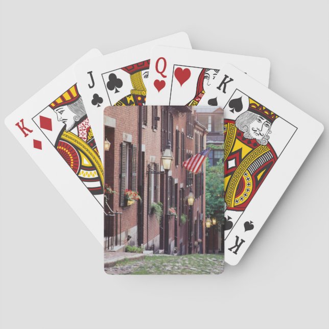 Jeu De Cartes États-Unis, Massachusetts, Boston, Maisons le long (dos)