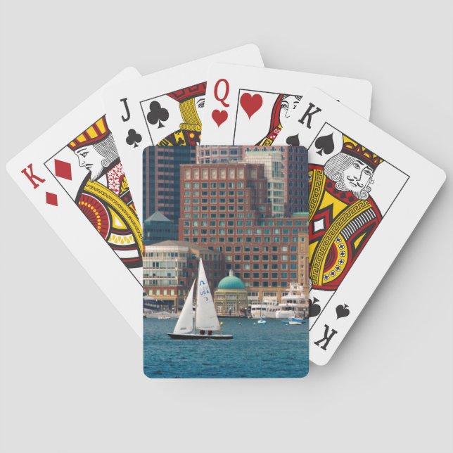 Jeu De Cartes États-Unis, Massachusetts. Skyline du front de mer (dos)