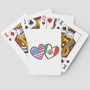 Jeu De Cartes États-Unis Mexique Coeur Flags