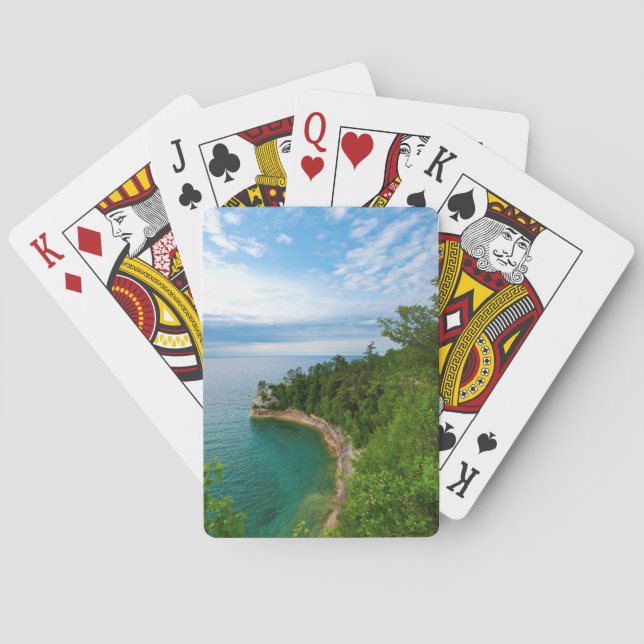 Jeu De Cartes États-Unis, Michigan. Formation rocheuse du châtea (dos)
