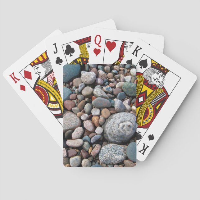 Jeu De Cartes États-Unis, Michigan. Galets polis sur le rivage (dos)