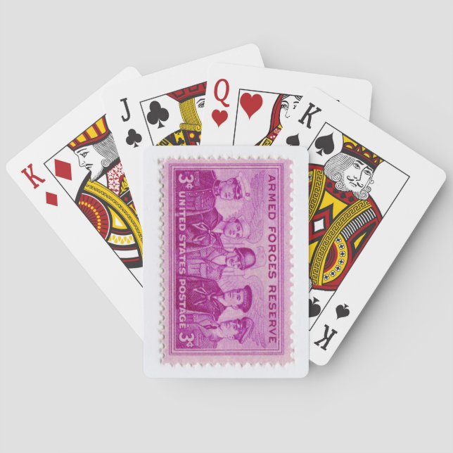 Jeu De Cartes États-Unis Postage Stamp Deck of Playing Cards (dos)