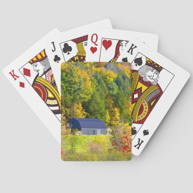 Jeu De Cartes États-Unis, Vermont. Feuillage d'automne le long d (dos)