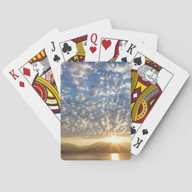 Jeu De Cartes États-Unis, Washington, Seabeck. Coucher de soleil (dos)